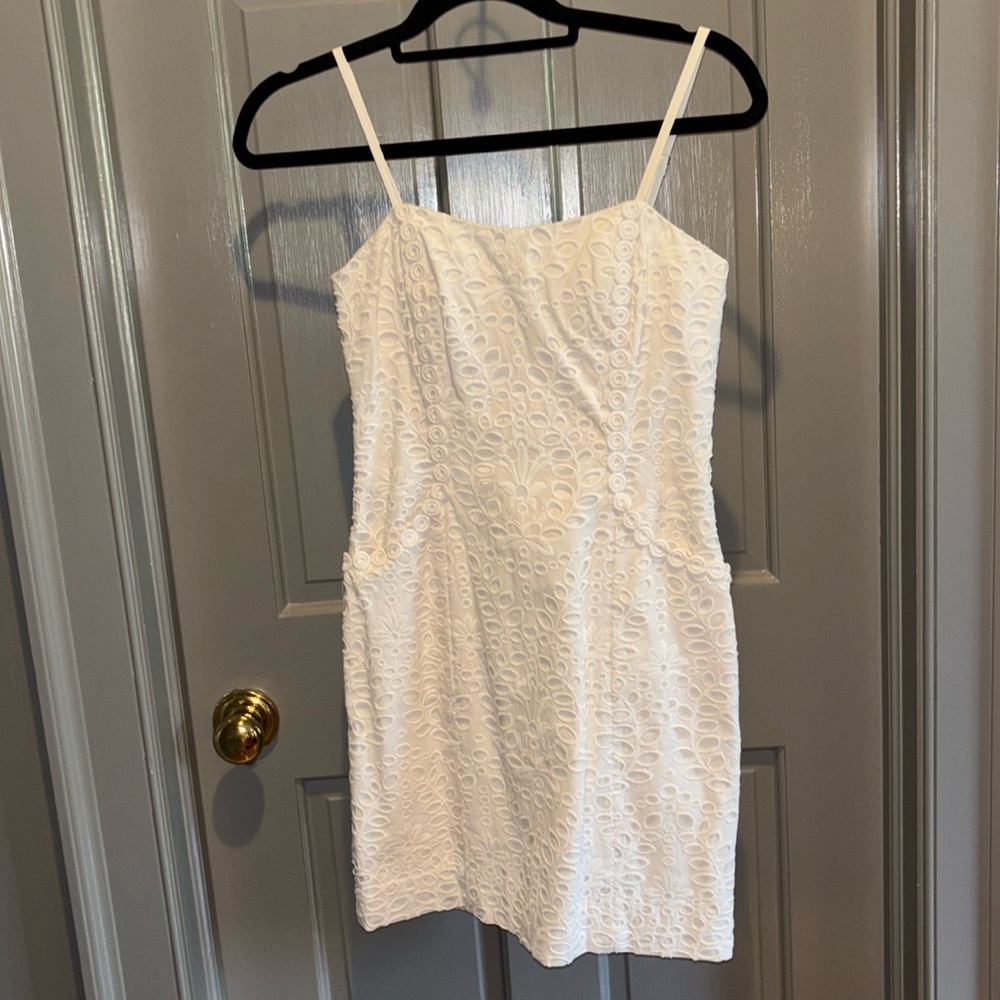 Lilly Pulitzer White Mini Dress Spaghetti Strap